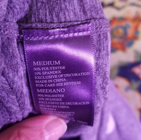 Tangerine Leggings - Beige, Grey, and White Stripes - size M - EUC - Picture 4 of 6